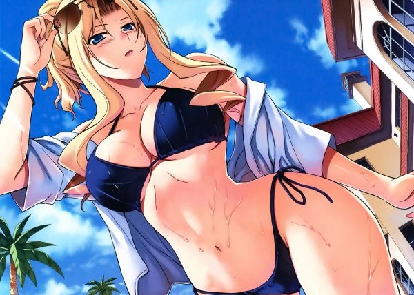 Nhân vật anime nữ trong trang phục bikini