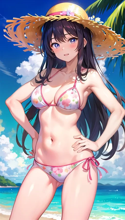 Anime Girl in Swimsuit