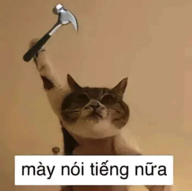 Meme cầm búa hài hước