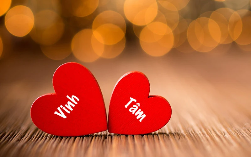 Hình ảnh trái tim chữ đôi