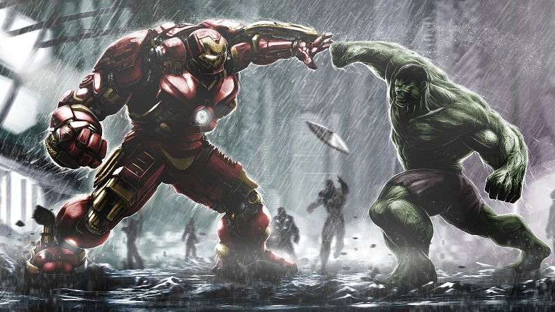 Hình nền Hulk và Iron Man