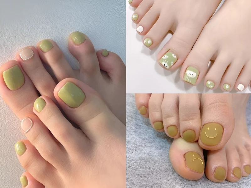 Mẫu nail xanh bơ ombre