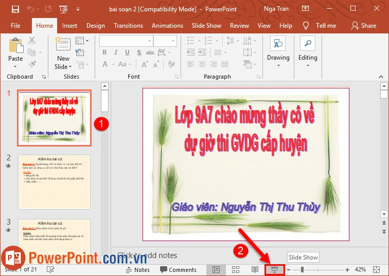 Chế độ diễn giả trong PowerPoint