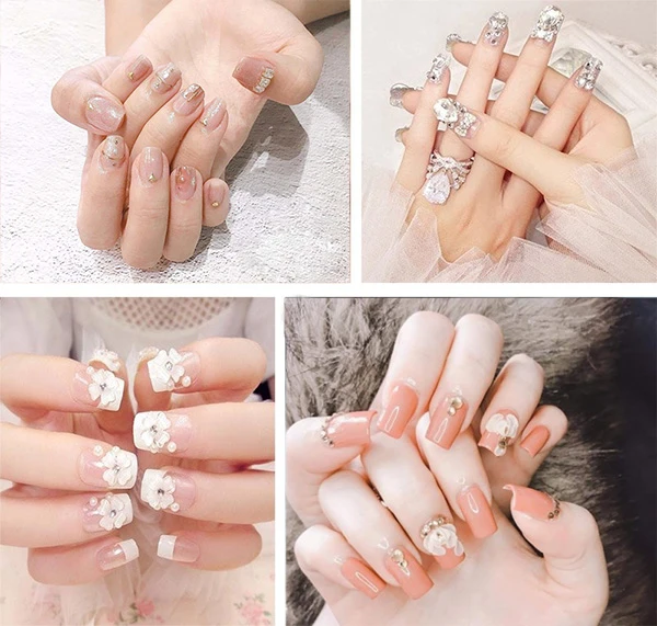 Mẫu nail họa tiết hình khối