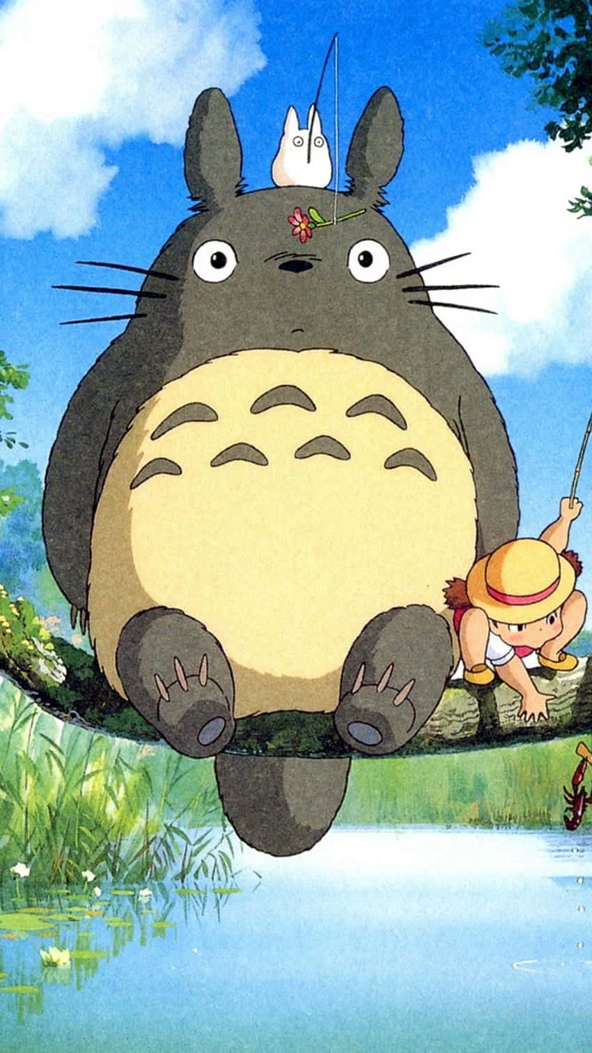 Hình nền Totoro dễ thương làm hình nền điện thoại