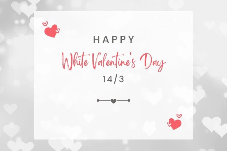 Hình ảnh Valentine trắng ngọt ngào