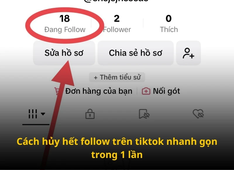 Hủy follow trên TikTok