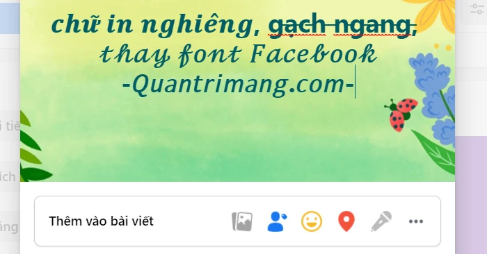 Viết chữ kiểu Facebook