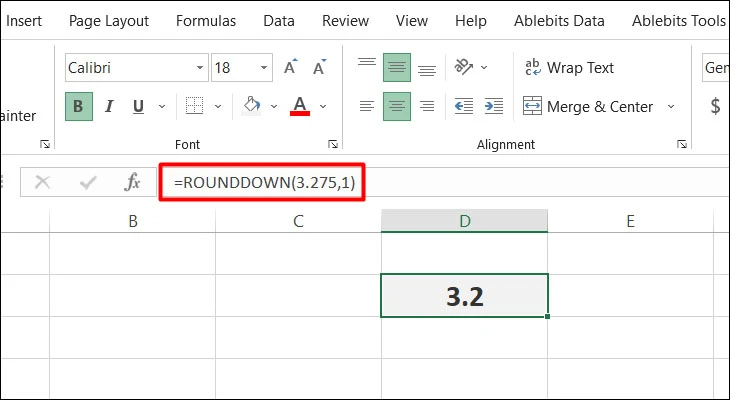 Hàm làm tròn số trong Excel