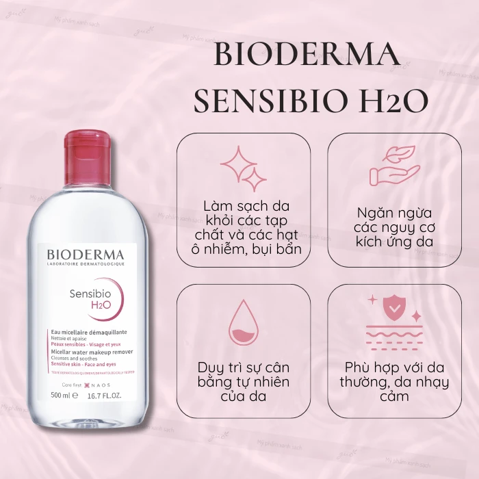 Nước tẩy trang Bioderma Sensibio H2O