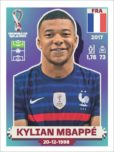 Kylian Mbappe trong bộ hình dán