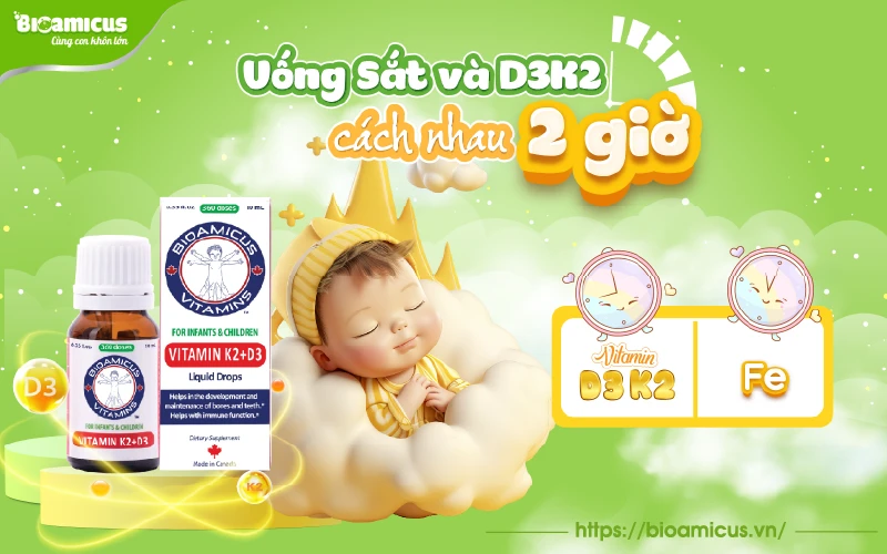 Lịch trình bổ sung sắt và vitamin D3