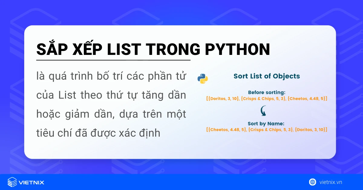 Sắp xếp danh sách trong Python