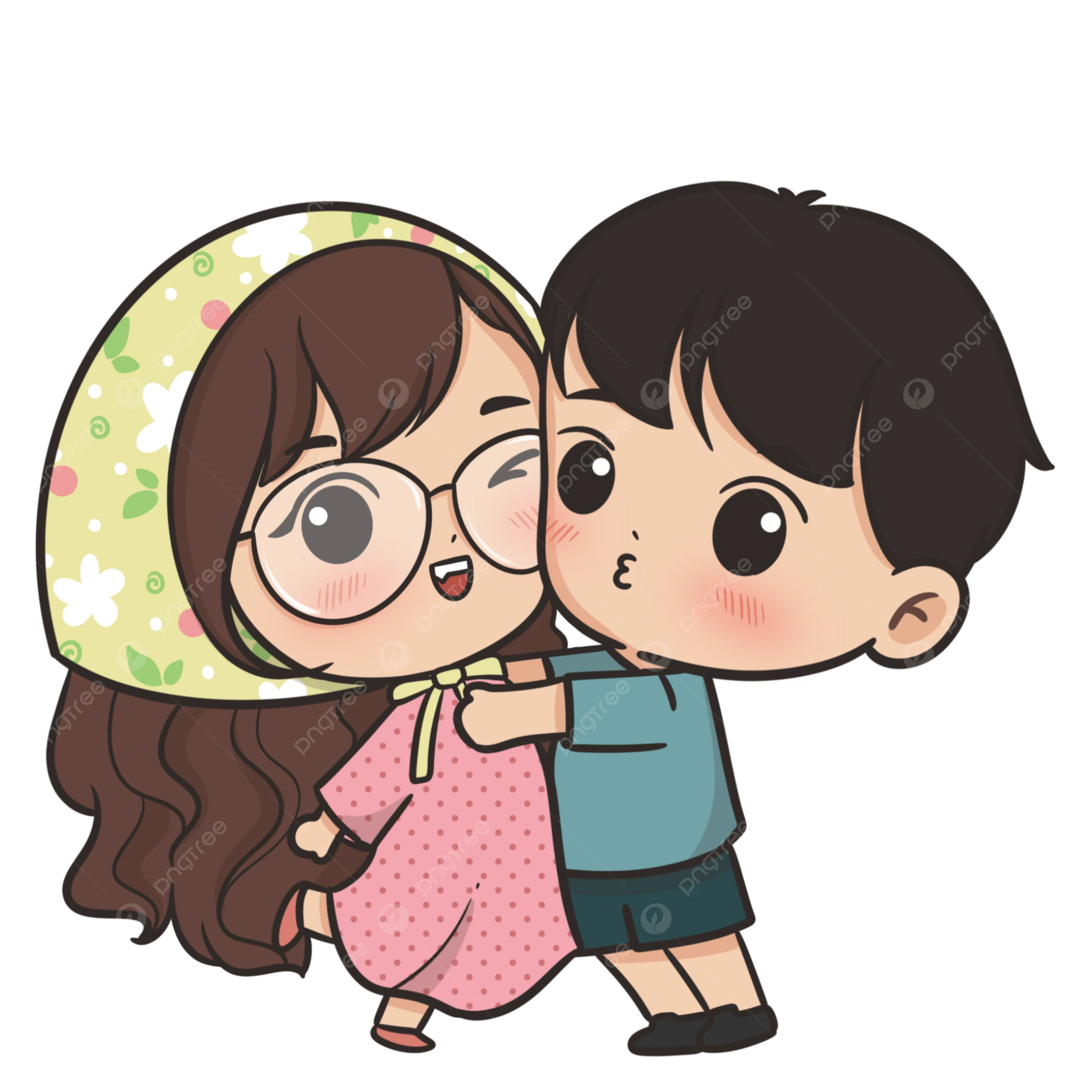 Hình ảnh dễ thương của chibi couple