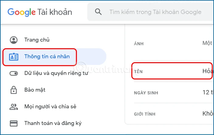 Đổi tên trên Google Meet