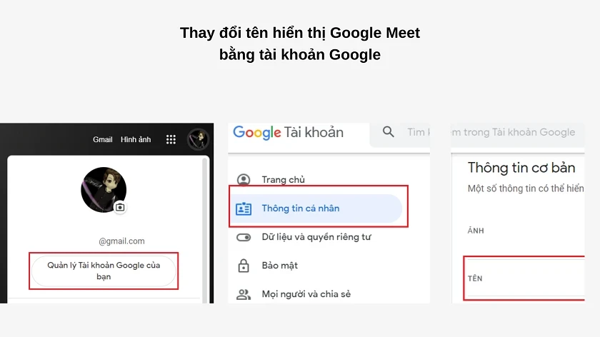 Thay đổi tên Google Meet trên điện thoại