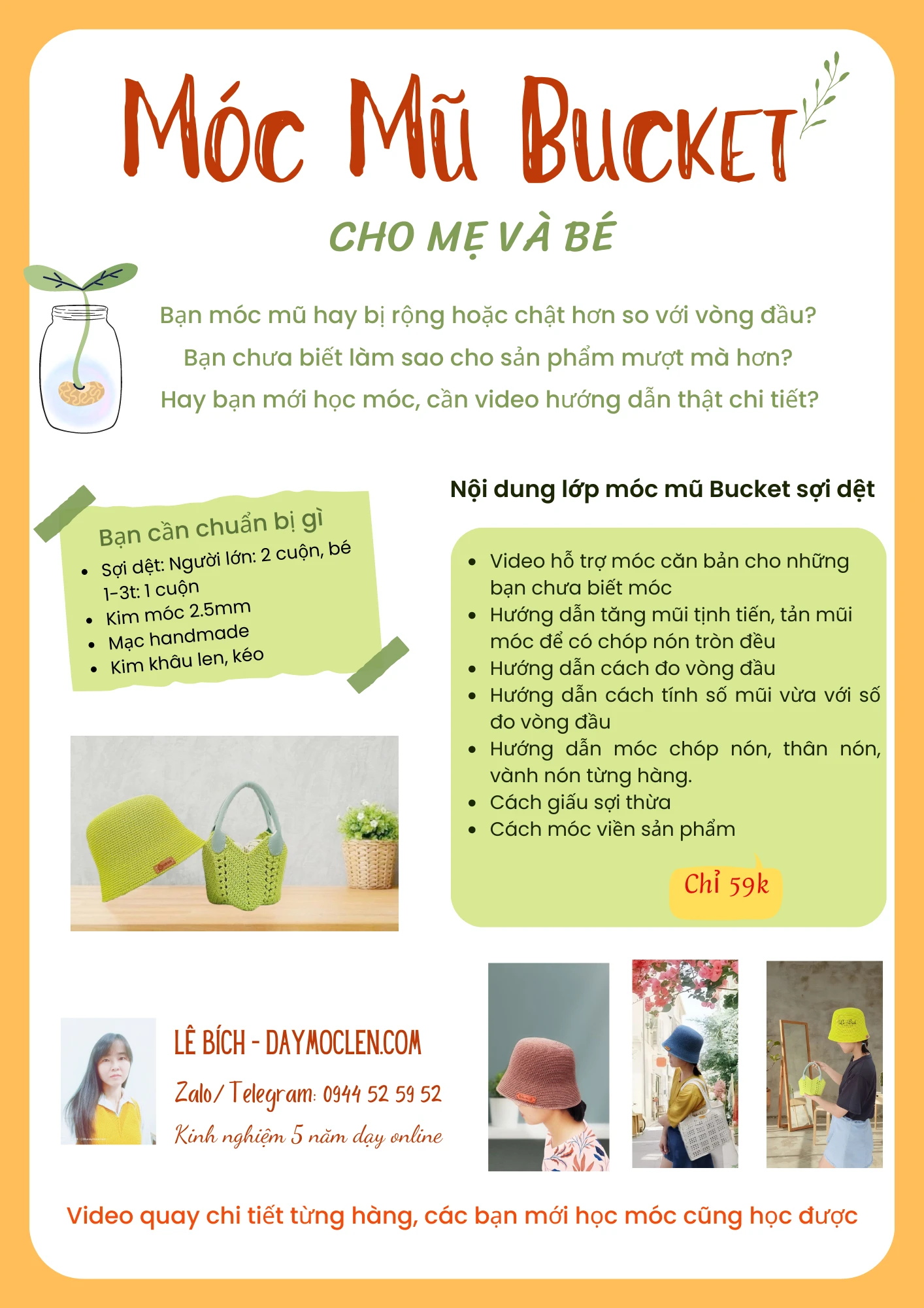 Mũ Bucket cho mẹ và bé