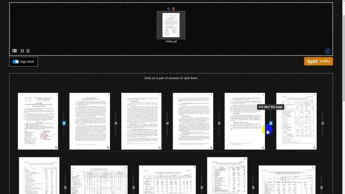 Công cụ tách PDF Smallpdf