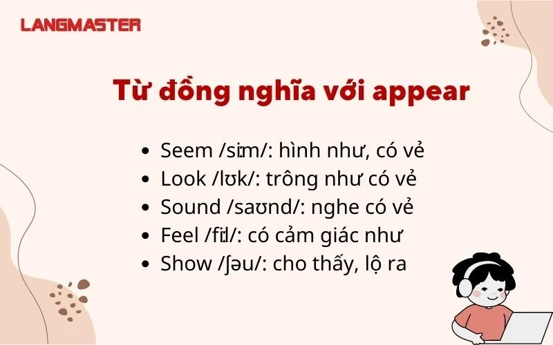 Cách dùng đúng của appear