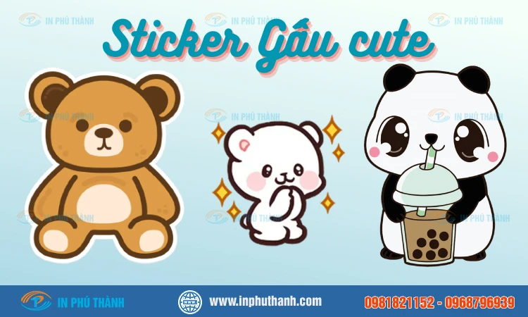 Gấu cute trang trí điện thoại