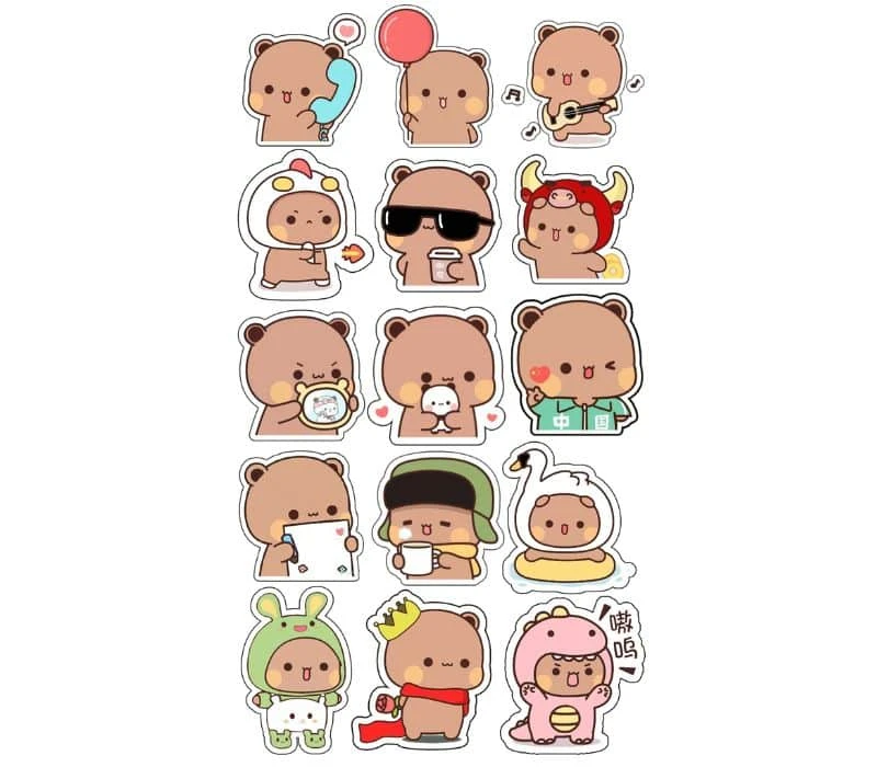 Hình dán gấu cute cho sự kiện