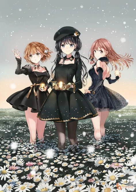 Hình ảnh ba bạn thân anime nữ 2