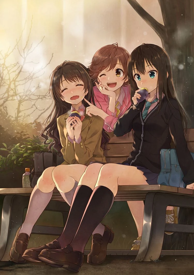 Hình ảnh ba bạn thân anime nữ 3