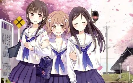 Hình ảnh ba bạn thân anime nữ 4