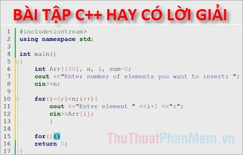 Hình ảnh bài tập C++