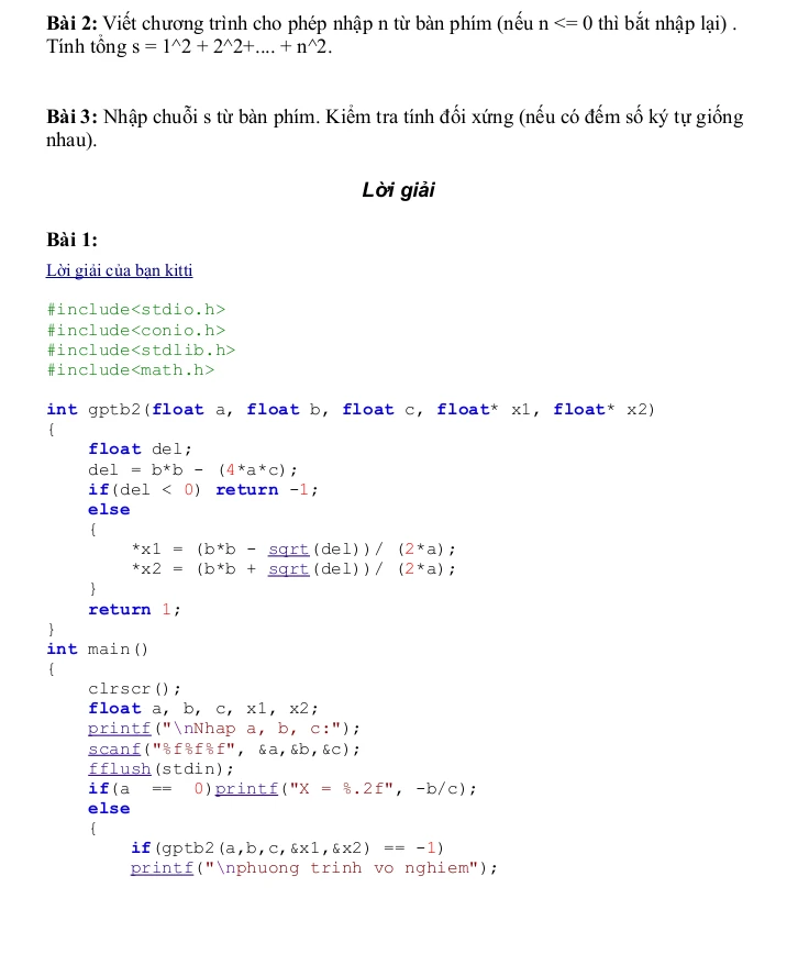 Hình ảnh tổng kết bài tập C++