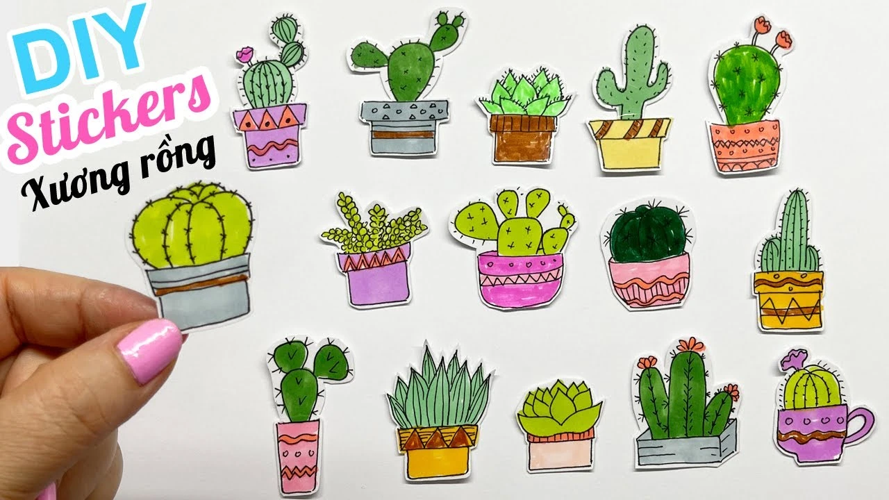 Sticker xương rồng 6