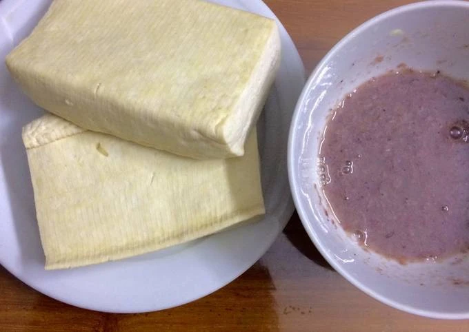 Đậu hũ luộc chấm mắm tôm chanh
