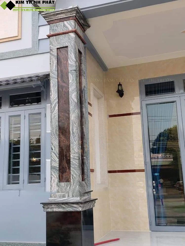Mẫu cột vuông đá marble
