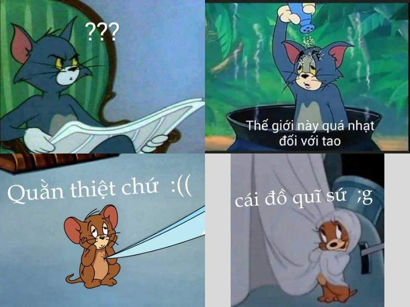 Tom and Jerry meme cực hài hước