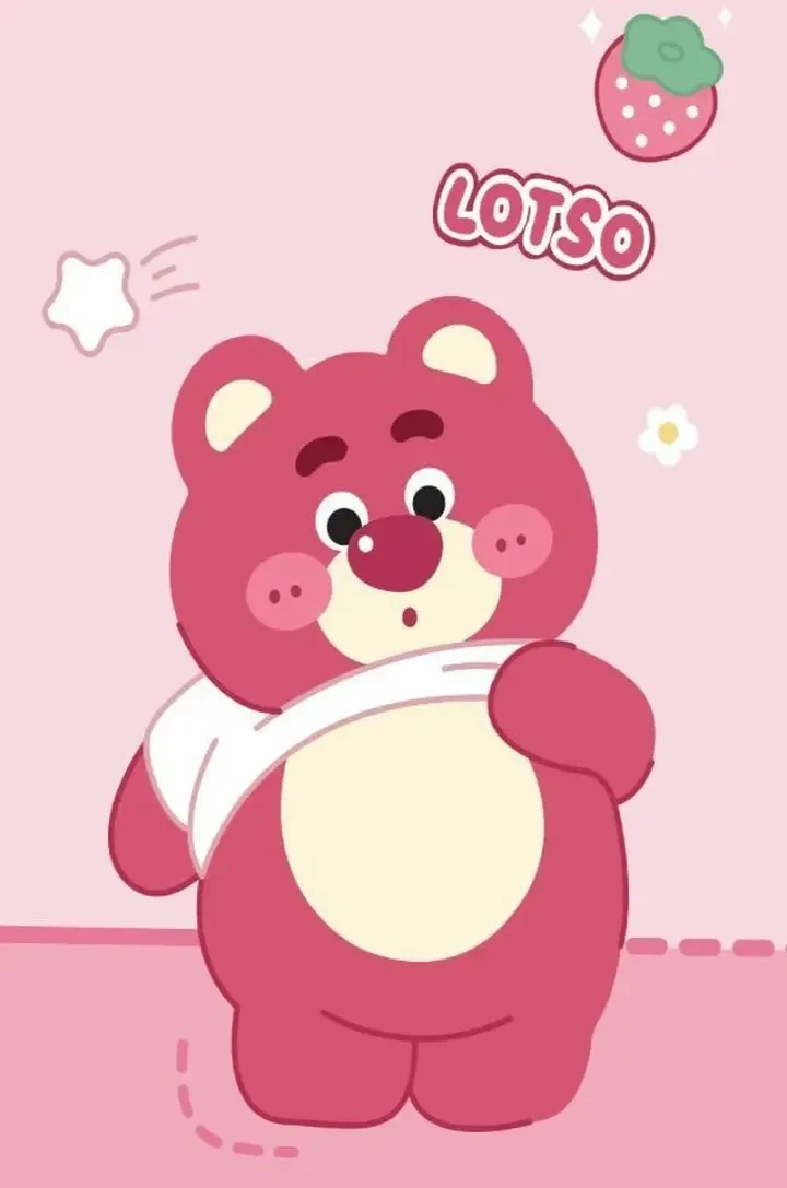 Gấu dâu cute trên iPad