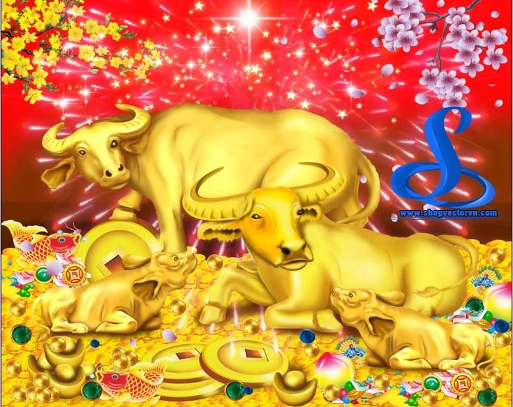 Hình nền trâu vàng đẹp