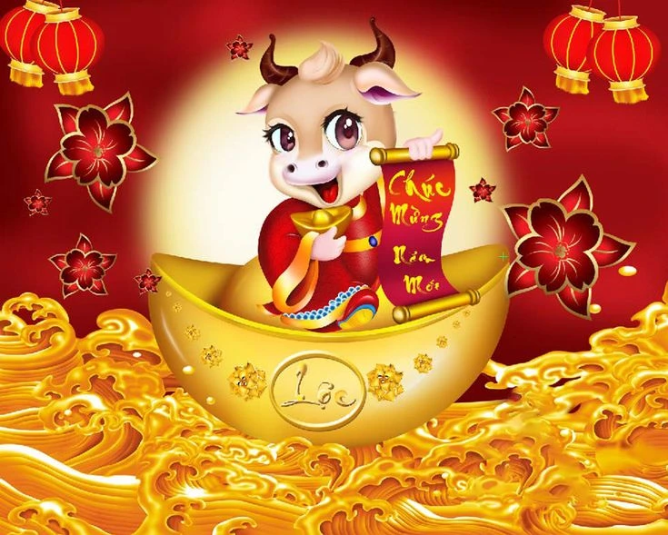 Trâu vàng tài lộc