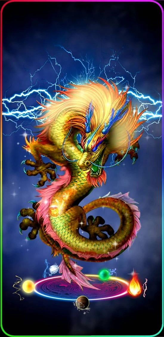 Hình nền rồng vàng 3D