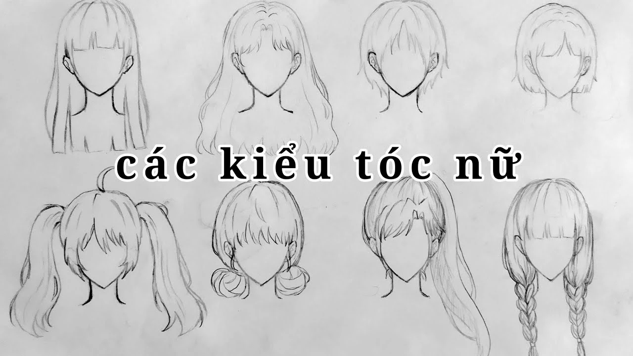 Hình ảnh minh họa vẽ tóc nữ