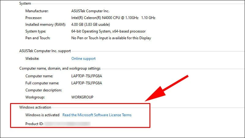 Hình 4: Kiểm tra thông tin phiên bản Windows