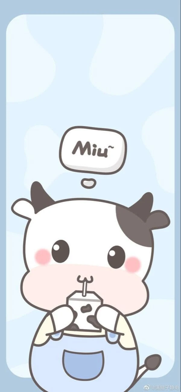 Hình nền bò sữa dễ thương 5