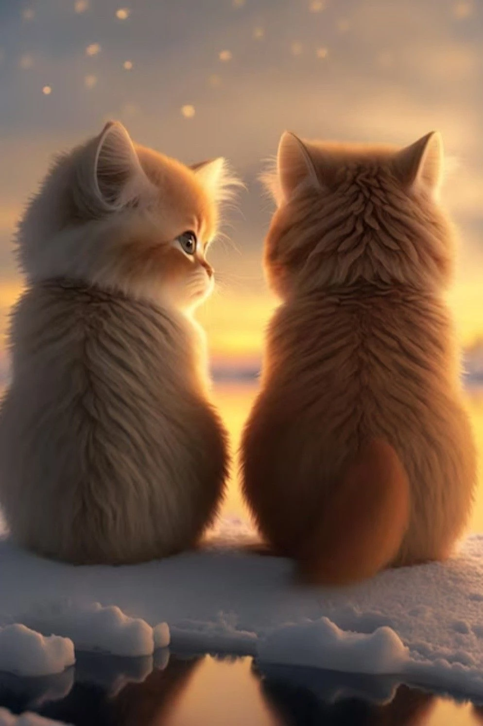 Hình nền mèo cute cặp đôi