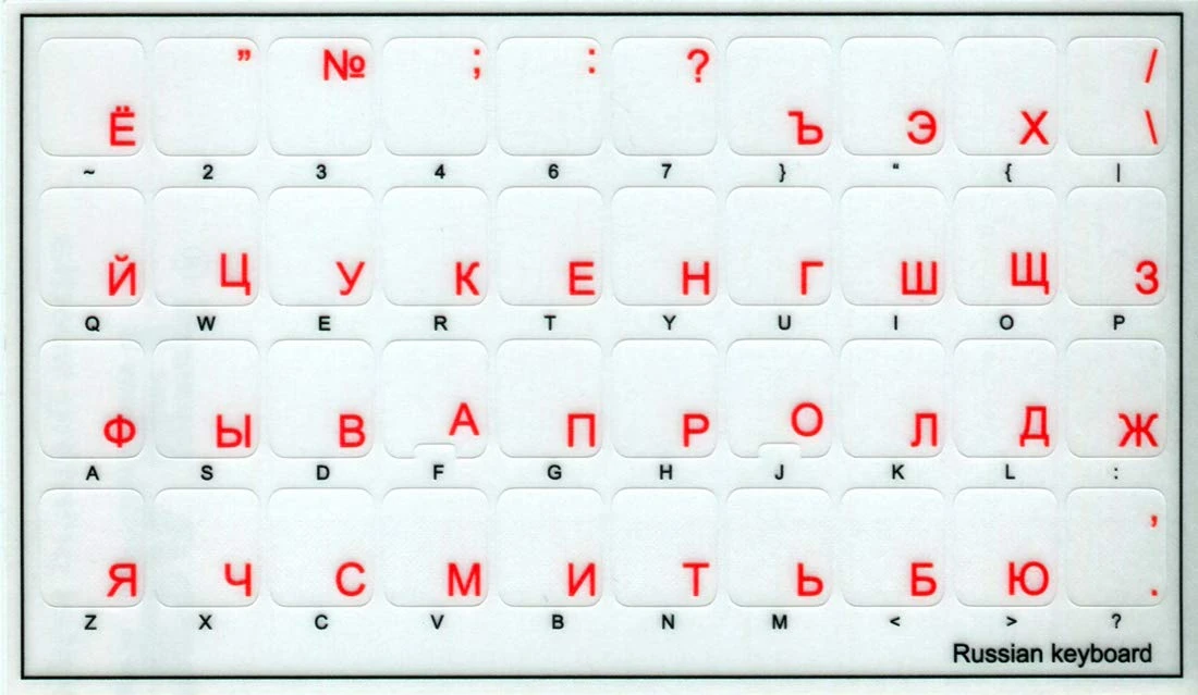 Russian Keyboard Stickers 2