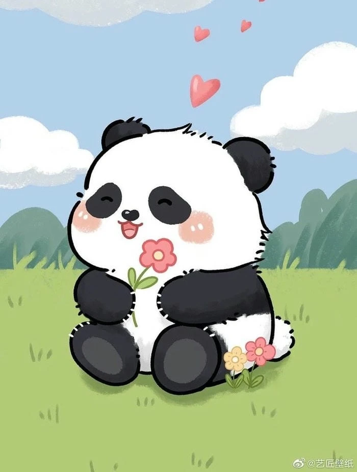 Gấu trúc chibi dễ thương