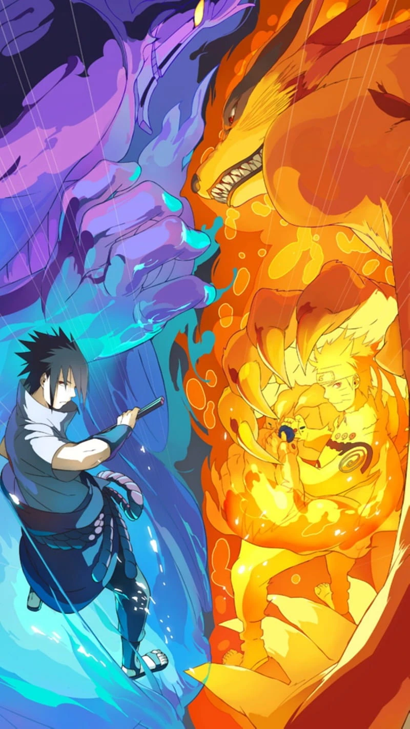 Hình ảnh biểu tượng của Naruto và Sasuke