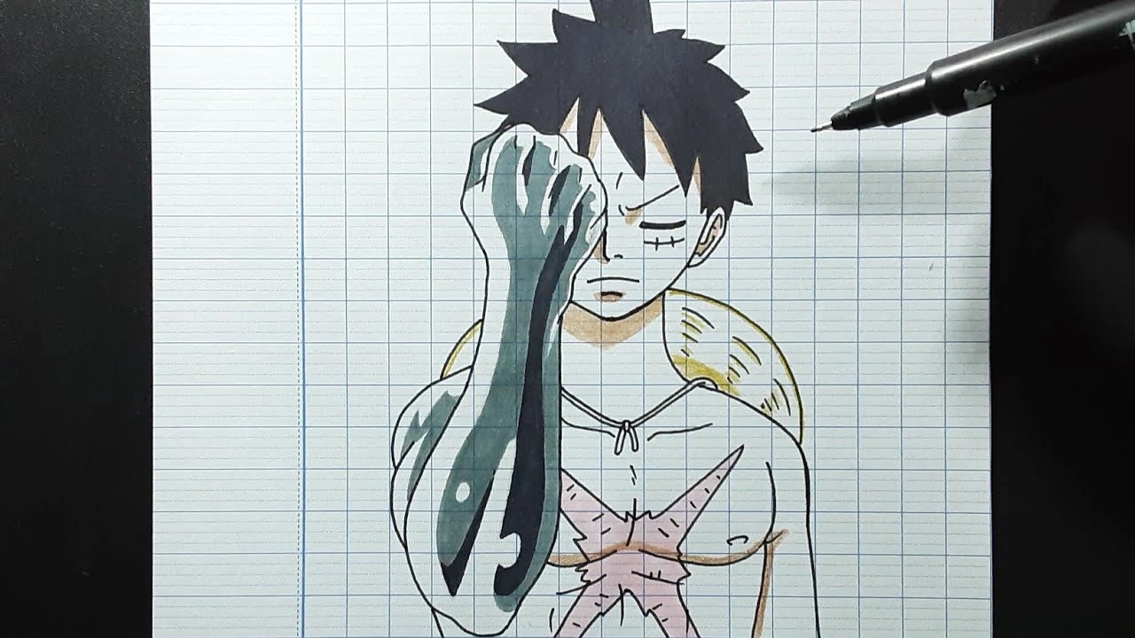 vẽ Luffy Haki bá vương