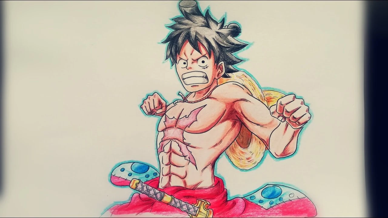 vẽ Luffy ngầu