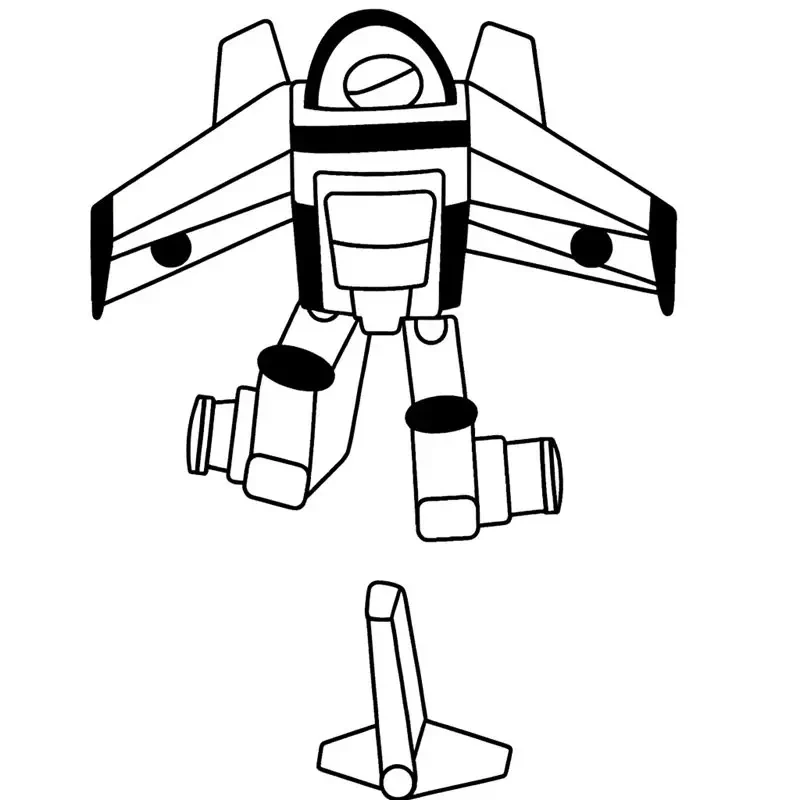 Một bức tranh robot đơn giản và sáng tạo
