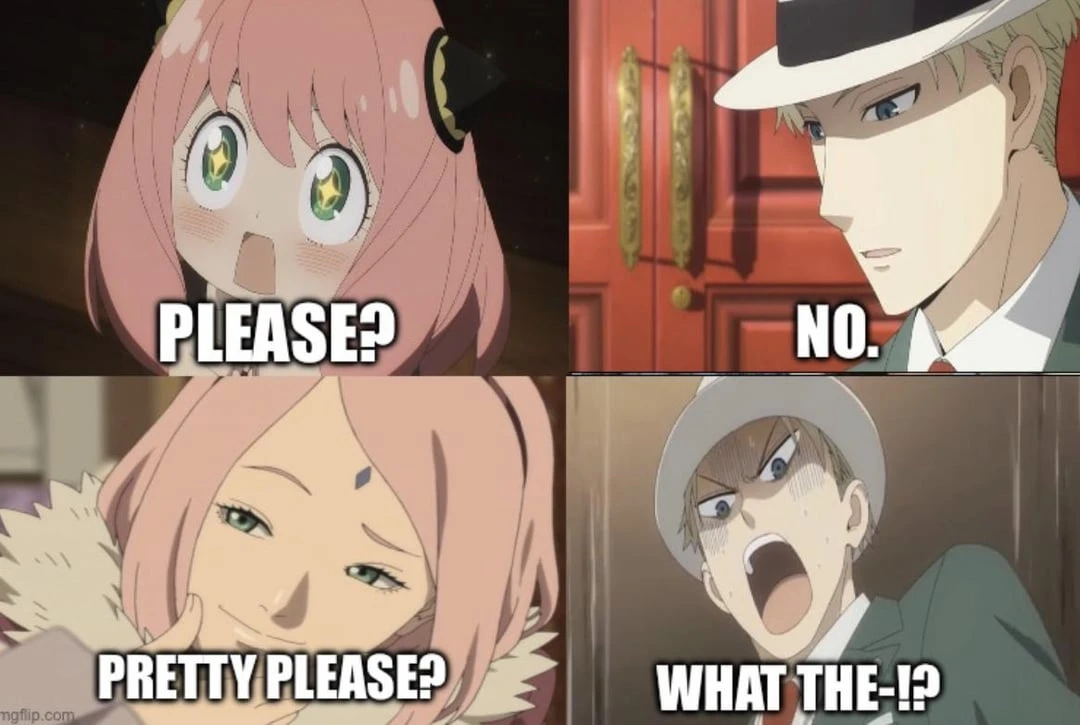 Meme hài hước từ một cảnh trong anime