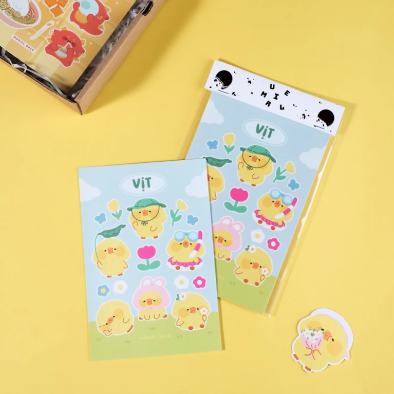 Sticker vịt cute